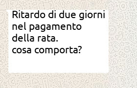 ritardo di pagamento della rata di due giorni segnalazione crif