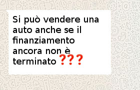 vendere auto con finanziamento in corso