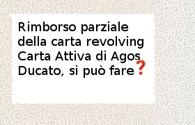 rimborso parziale carta attiva