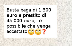 prestito 45000 euro busta paga 1300