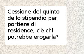 cessione quinto portiere di residence