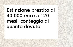 estinzione prestito 4000 euro