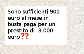 Mini Prestito con 900 euro di busta paga