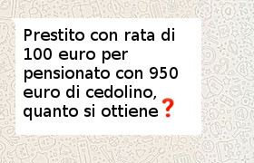 prestito a pensionato rata 100 euro