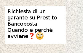 garante prestito bancoposta