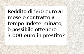 prestito 3000 euro reddito 560 euro