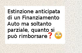 estinzione parziale finanziamento auto
