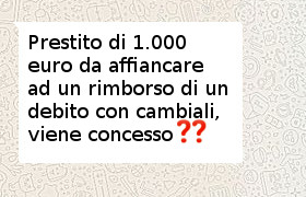 prestito personale e cambiali
