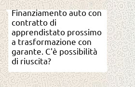 Finanziamento Progetto valore per apprendista
