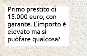 primo prestito 15000 euro
