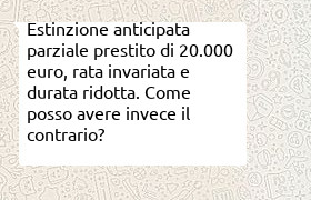 estinzione parziale prestito agos 20000 euro