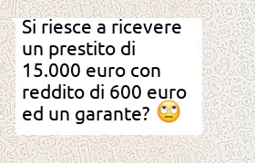 prestito 15000 euro reddito 500 euro