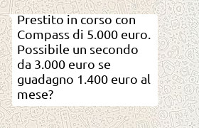 secondo prestito di 3000 euro