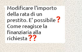 possibilit� di cambio rata di un prestito