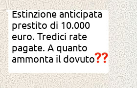 conteggio estintivo prestito 10000 euro