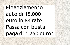 finanziamento auto 15000 euro in 84 mesi requisiti