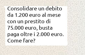 prestito di consolidamento di 75000 euro