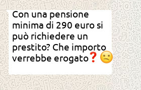 prestito pensione 290 euro