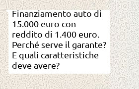 finanziamento auto 15000 con garante