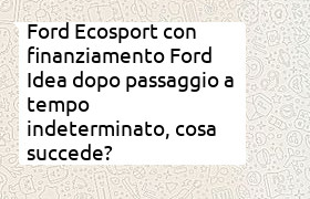 finanziamento Ford Idea contratto a tempo indeterminato