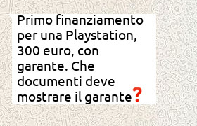 finanziamento playstation con garante