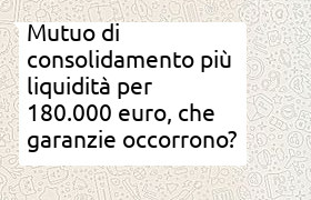 mutuo consolidamento 180000 euro