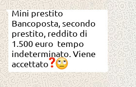 Mini prestito bancoposta 1000 euro con altro prestito in corso