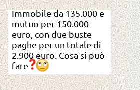 mutuo 150000 euro immobile da 135000 euro