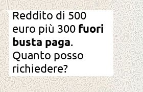 prestito reddito 800 euro, 300 euro fuori busta