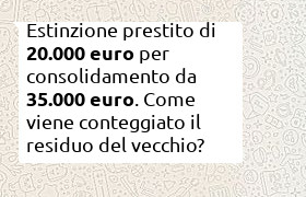 Prestito 35000 euro e consolidamento di uno da 20000