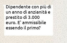 Mini Prestito Bancoposta 3000 euro a dipendente anzianit� 13 mesi