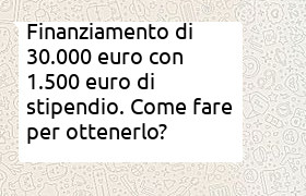 prestito 30000 con 1500 euro di stipendio, varie soluzioni