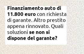 finanziamento auto 11800 euro dipendente statale già indebitato