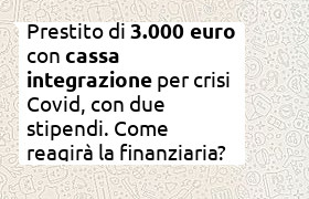 prestito 3000 euro con cassa integrazione covid