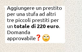 prestito per stufa come quarto prestito