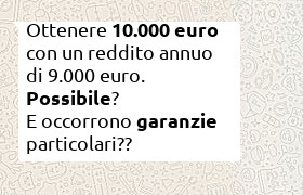prestito 10000 euro per autonomo reddito 9000 euro annui