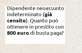 prestito neoassunto ma già censito Crif