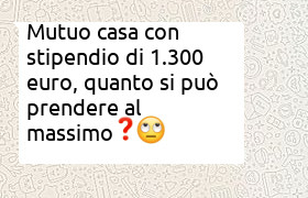 mutuo massimo con stipendio di 1300 euro a 33 anni
