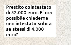 secondo prestito di 4000 euro con il primo cointestato con il coniuge