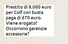 prestito 8000 euro per colf con 670 euro in busta paga