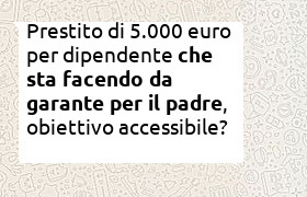 prestito di 5000 euro per persona che fa da garante a sua volta