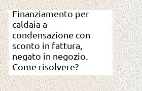 finanziamento per caldaia a condensazione con sconto in fattura del 65%