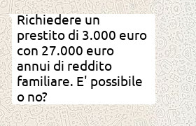 prestito 3000 euro con reddito familiare