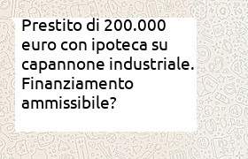prestito 200000 euro con ipoteca su capannone industriale