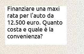 finanziare maxirata finale di 12500 euro