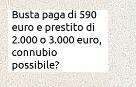 prestito di 2000 o 3000 euro con busta paga di 590 euro