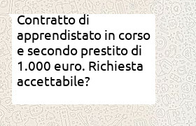 secondo prestito di 1000 euro per lavoratore in apprendistato