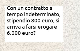 prestito 6000 euro, reddito 800 euro, contratto a tempo indeterminato, possibili problemi