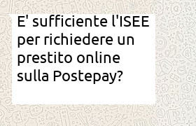 prestito sulla Postepay mostrando l'Isee