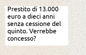 prestito a dieci anni di 13000 euro per lavoratore di cooperativa